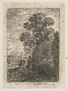 Hyrden og hyrdinden, ca. 1630. af Claude Lorrain