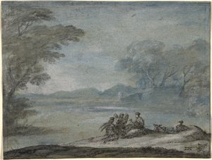 Resten på flugten til Egypten af Claude Lorrain
