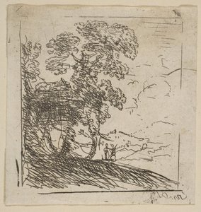 The Two Landscapes Right Tree, ca. 1630. af Claude Lorrain