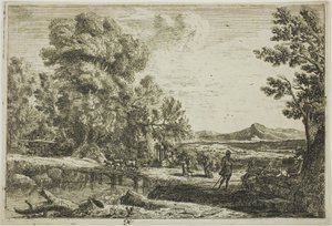 Træbroen (Rebecca og Eliezer) af Claude Lorrain