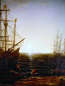Havnescene (detalje) af Claude Lorrain
