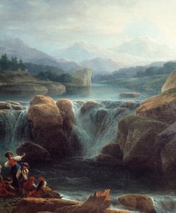 The Detail waterfall. Painting by Claude Louis Chateletdani