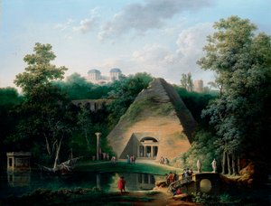 Pyramiden ved Chateau de Maupertuis, ca. 1785