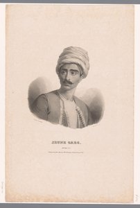 Portræt af en græsk ung mand Jeune Grec (titel på objekt) Etudes (serietitel på objekt) af Claude Marie Dubufe