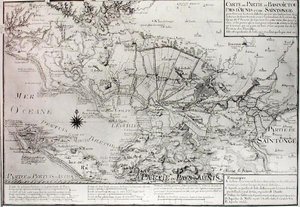 Atlas 131 H f.42 Kort over Bas Poitou, Aunis og Saintonge med marsken i Aiguillon-bugten i 1716