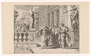 Allegori til ære for Collegio Romano af Claude Mellan