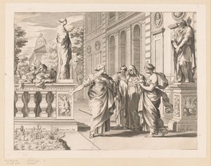 Allegori til ære for Collegio Romano af Claude Mellan