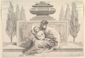 Allegori til ære for Anne af Østrig, ca. 1643. af Claude Mellan