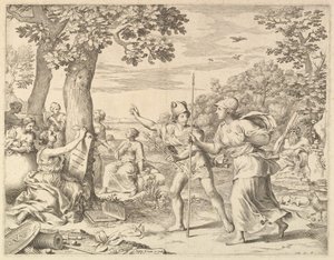 Allegori om god regering i Frankrig, 1685. af Claude Mellan