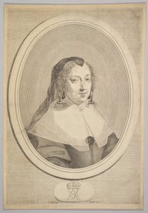 Anne af Østrig, ca. 1645. af Claude Mellan