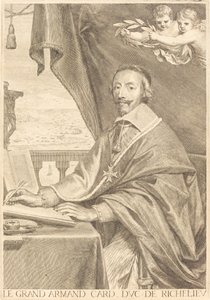 Armand Jean du Plessis, kardinal Richelieu af Claude Mellan