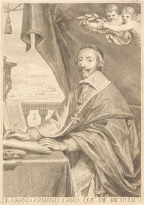 Armand Jean du Plessis, kardinal Richelieu af Claude Mellan