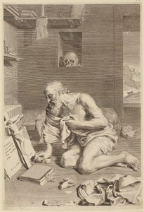 Den bodfærdige Sankt Hieronymus af Claude Mellan