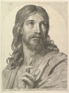 Buste af den voksne Kristus af Claude Mellan
