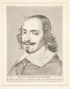 Kardinal Jules Mazarin (1602-1661) af Claude Mellan