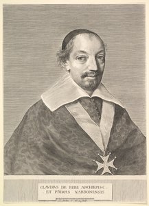 Claude de Rebé, ærkebiskop af Narbonne. af Claude Mellan