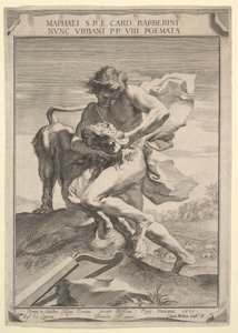 David Strangling the Lion, 1631. af Claude Mellan