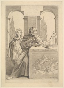 David: Titelblad til Talon, LHistoire Sainte, III, 1645. af Claude Mellan