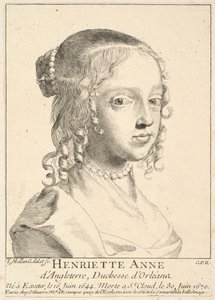 Henriette-Anne dAngleterre, hertuginde dOrléans. af Claude Mellan