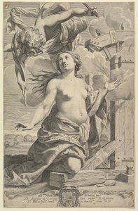 Sankt Katarinas martyrium, 1625. af Claude Mellan