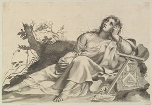 Maria Magdalene meditation. af Claude Mellan