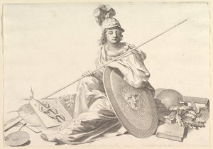Minerva. af Claude Mellan