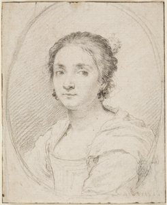 Portræt af Virginia de Vezzo da Velletri af Claude Mellan