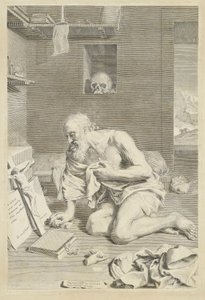 Sankt Jerome af Claude Mellan