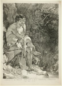 Johannes Døberen i ørkenen af Claude Mellan