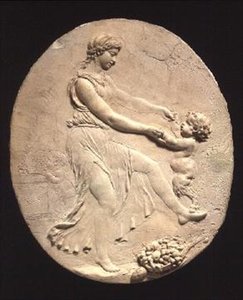 Bacchante og en spædbarnssatyr