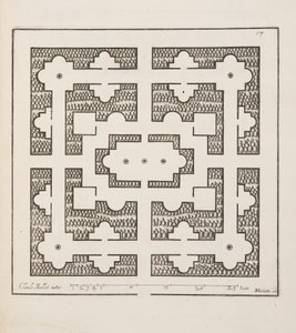 Design for Parterre, fra Theatre des Plans et Jardinages, pub.1652 (gravering) af Claude Mollet
