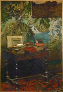 Et hjørne i malerens atelier (olie på lærred) af Claude Monet