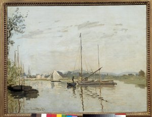 Argenteuil-maleri af Claude Monet (1840-1926) 1872 søn. 0,5x0,65 m Paris, musee d