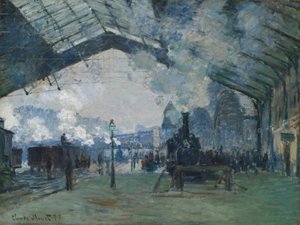 Ankomst af Normandiet-toget, Gare Saint-Lazare af Claude Monet