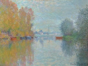 Efterår ved Seinen, Argenteuil 1873 (Olie på lærred) af Claude Monet