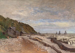 Bådeværft i nærheden af ​​Honfleur; Småskibsværftet, nær Honfleur, 1864 af Claude Monet