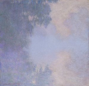 Gren af Seinen nær Giverny (Mist) af Claude Monet
