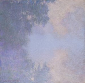 Gren af Seinen nær Giverny Mist, 1897. af Claude Monet