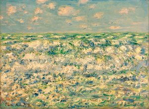 Brydende bølger af Claude Monet