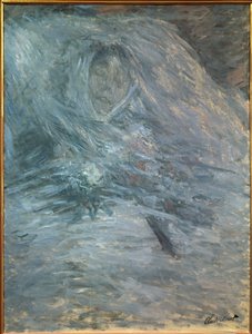 Camille på sit dødsleje (kunstnerens første kone 1847-1879) af Claude Monet