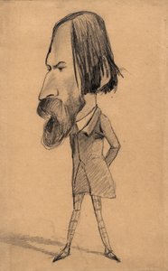 Karikatur af Auguste Vacquerie af Claude Monet
