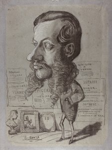 Karikatur af Léon Manchon, ca. 1858 af Claude Monet