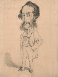 Karikatur af Mario Uchard, ca. 1858 (grafit med strejf af sletning og stød på solbrunt vævet papir) af Claude Monet