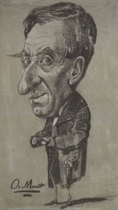 Karikatur af en mand med en snusdåse, ca. 1858 af Claude Monet