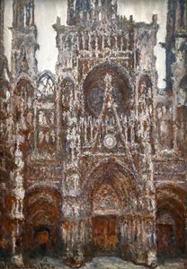 Katedralen i Rouen, portaludsigt, Brown Harmony af Claude Monet