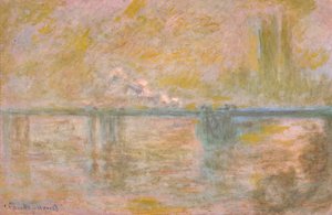 Charing-Cross Bridge i London, ca. 1902 (olie på lærred) af Claude Monet