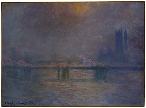 Charing Cross Bridge, Themsen, 1900-03 af Claude Monet