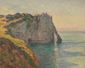 Cliff og Porte dAval, 1885. af Claude Monet