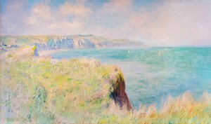 Klipper og sejlbåde ved Pourville af Claude Monet