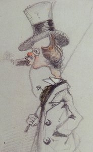 Dandy med en cigar Dandy au Cigare, ca 1857 af Claude Monet